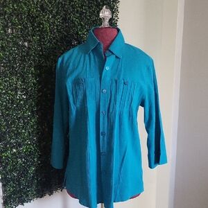 Elegant Teal Women's Blouse